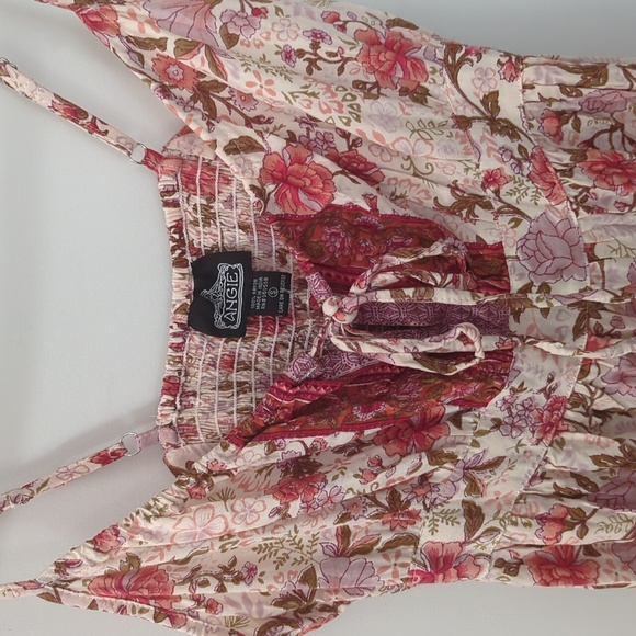 ANGIE Floral Boho Cottage Maxi Dress NWT - Picture 3 of 6